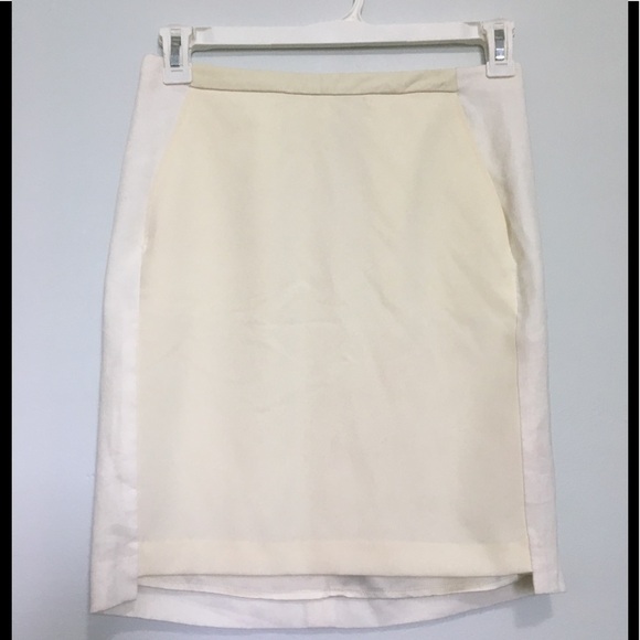 J. Brand Bone Linen Pencil Skirt 2